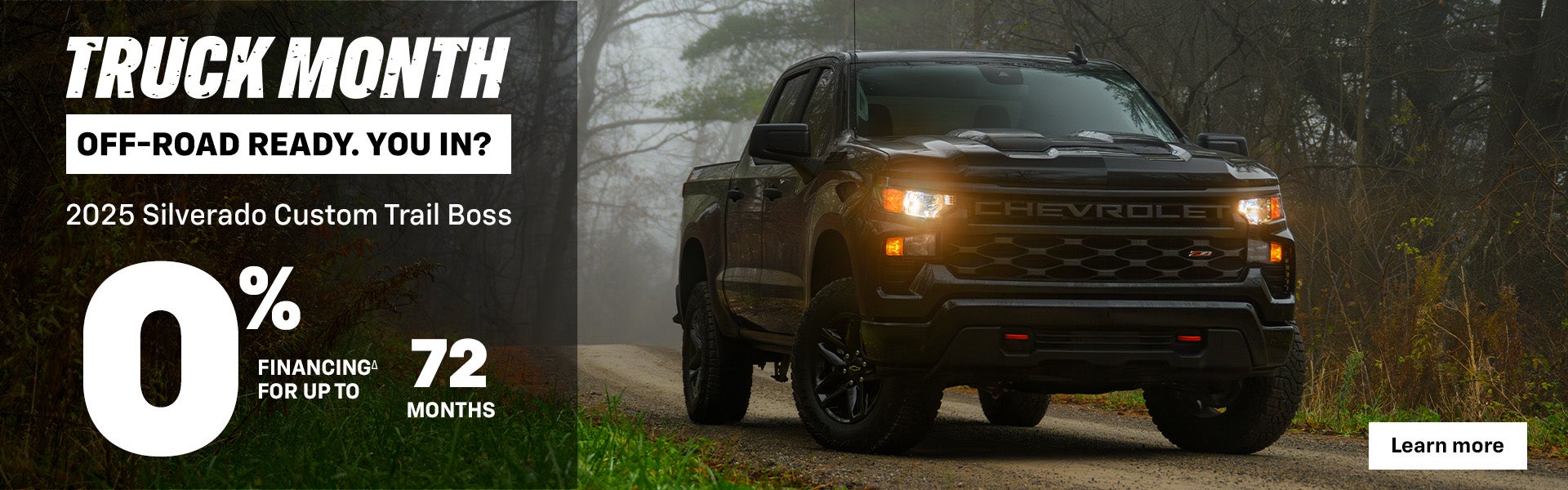 truck month 2025 silverado custom trail boss